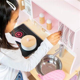 Kitchenette - modern - electric cooking - pink